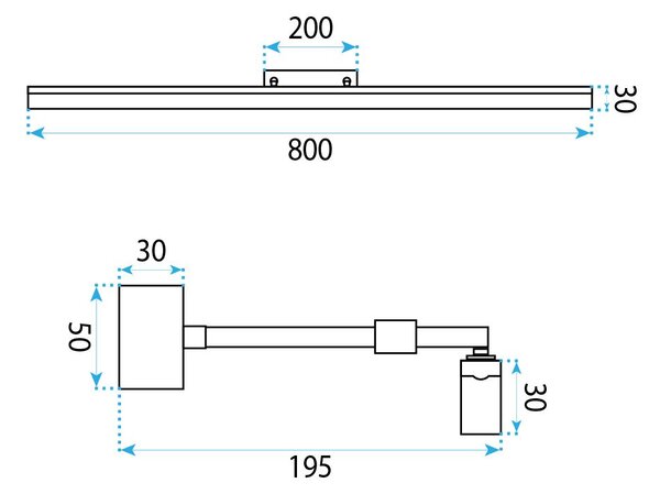 Bathroom LED wall sconce APP1874-1W 80cm GOLD