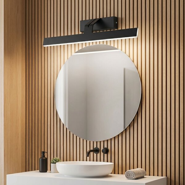 Bathroom LED wall sconce SWE010-1W 43cm BLACK