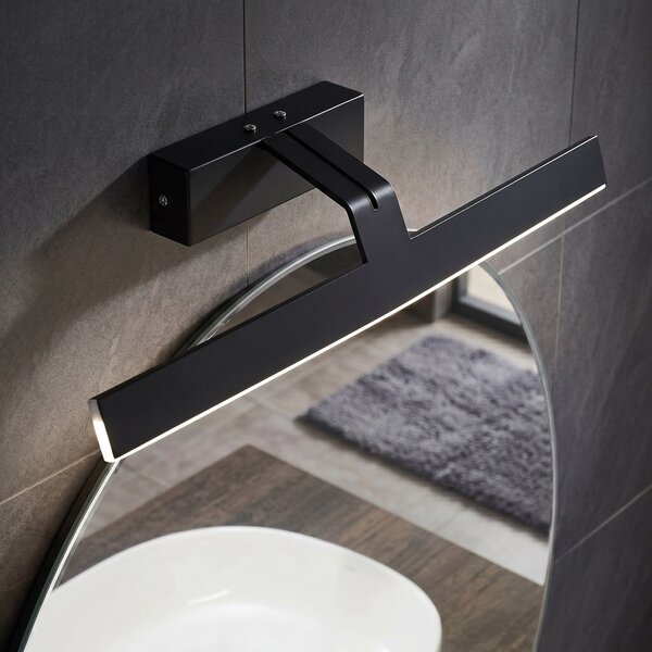 Bathroom LED wall sconce SWE010-1W 43cm BLACK