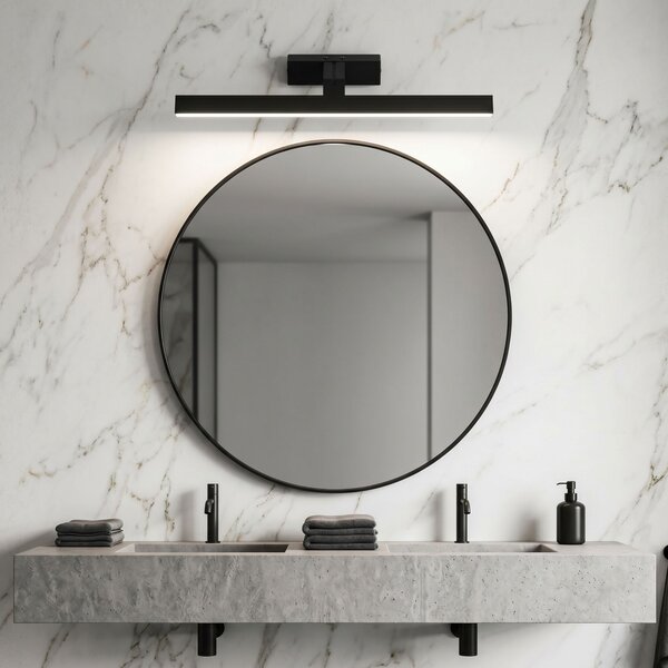 Bathroom LED wall sconce SWE011-1W 58cm BLACK