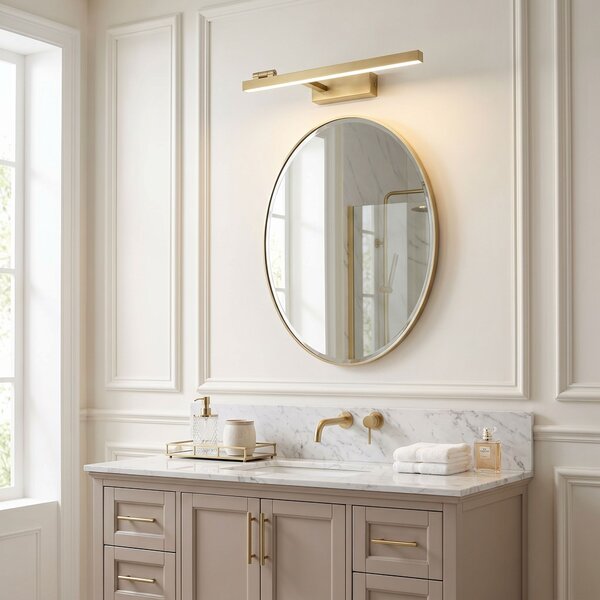 Bathroom LED wall sconce SWE031-1W 40cm Brush Gold