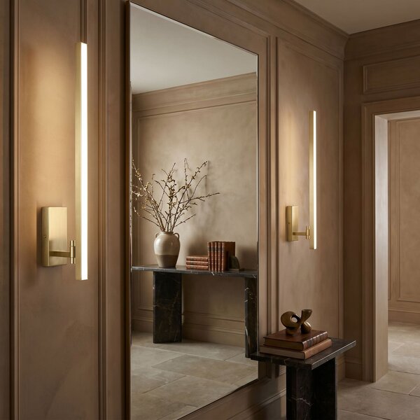 Bathroom LED wall sconce SWE032-1W 60cm BRUSH GOLD