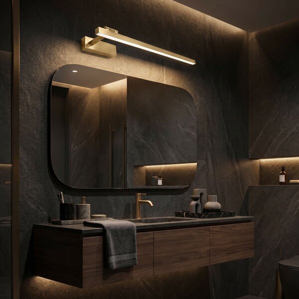 Bathroom LED wall sconce SWE032-1W 60cm BRUSH GOLD