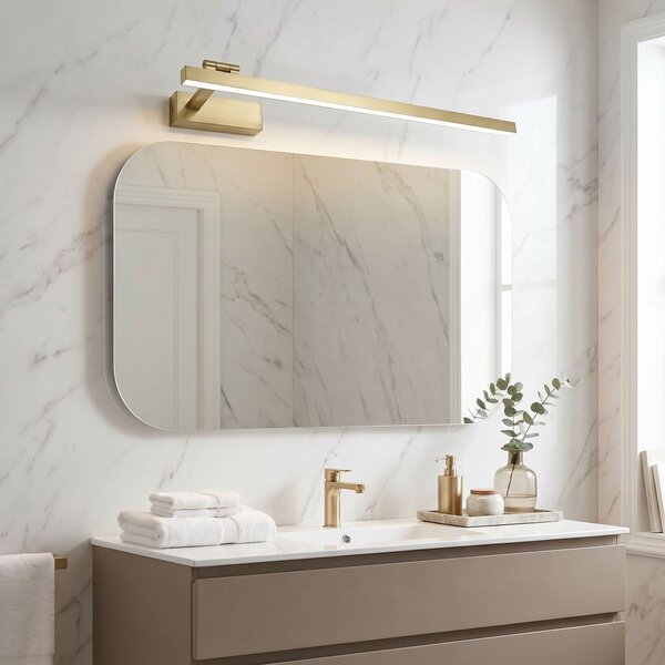 Bathroom LED wall sconce SWE033-1W 80cm BRUSH GOLD