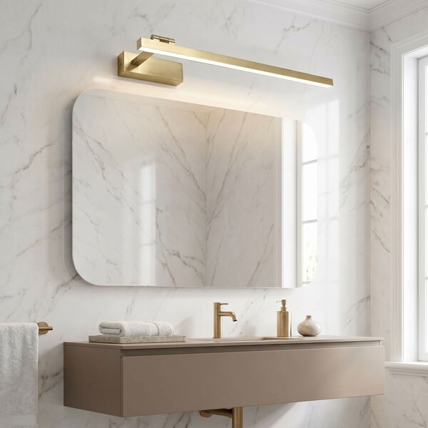 Bathroom LED wall sconce SWE032-1W 60cm BRUSH GOLD