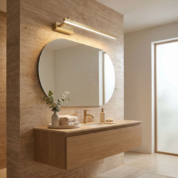Bathroom LED wall sconce SWE032-1W 60cm BRUSH GOLD