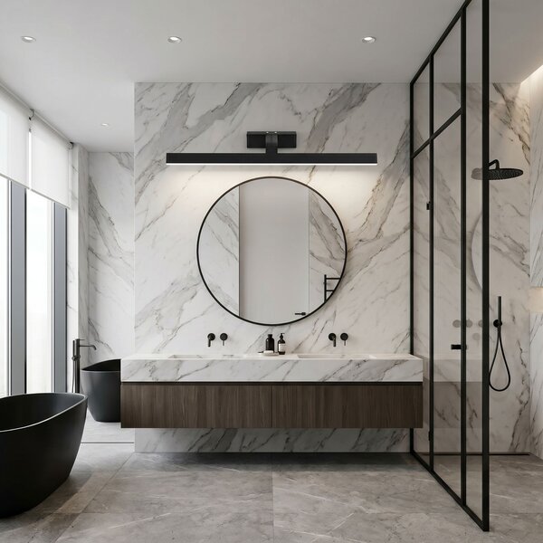 Bathroom LED wall sconce SWE012-1W 73cm BLACK