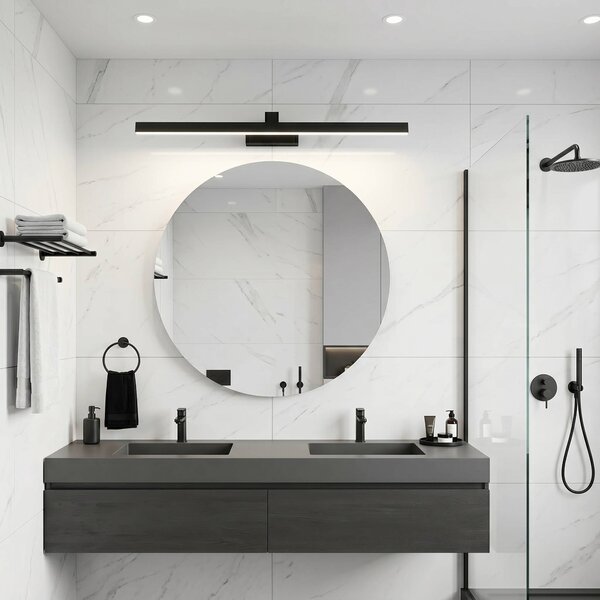 Bathroom LED wall sconce SWE012-1W 73cm BLACK