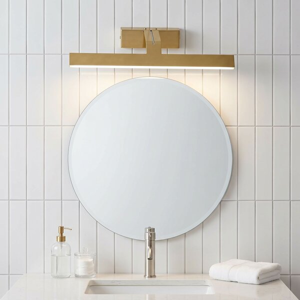 Bathroom LED wall sconce SWE007-1W 43cm BRUSH GOLD
