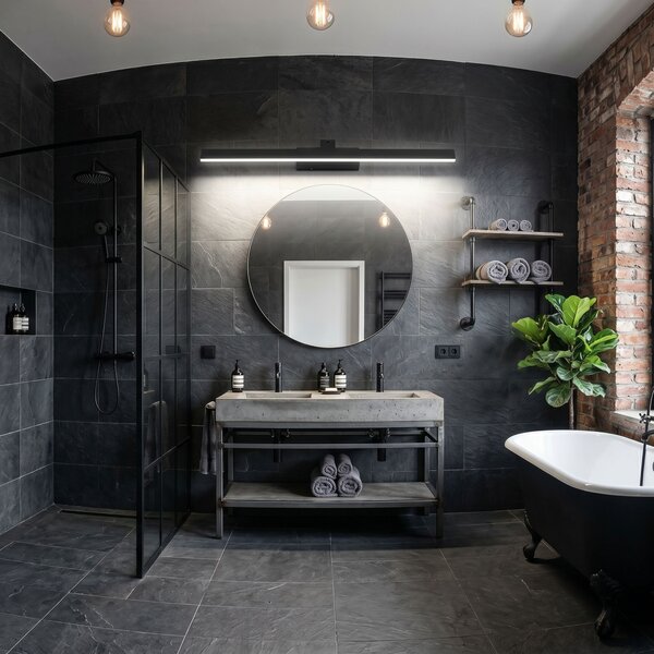 Bathroom LED wall sconce SWE012-1W 73cm BLACK