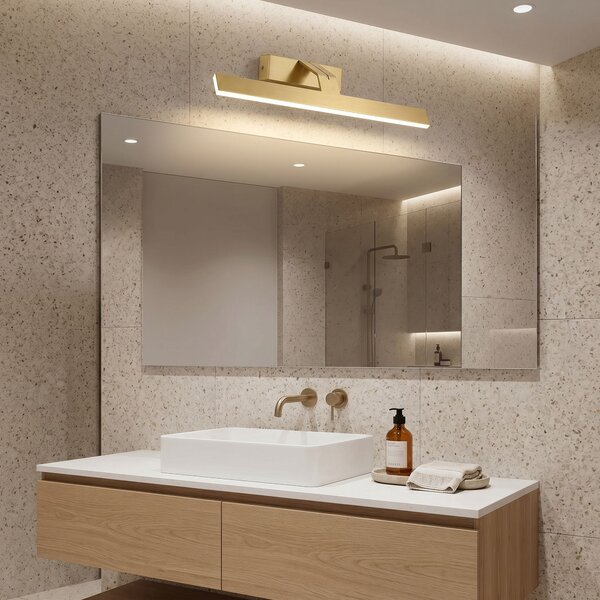 Bathroom LED wall sconce SWE007-1W 43cm BRUSH GOLD