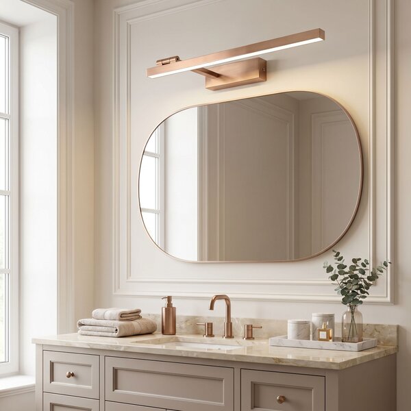 Bathroom LED wall sconce SWE038-1W 60cm BRUSH COPPER