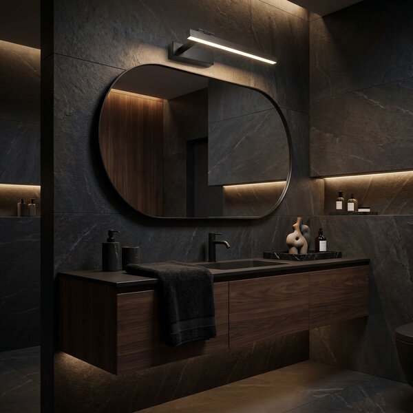 Bathroom LED wall sconce SWE034-1W 40cm BLACK