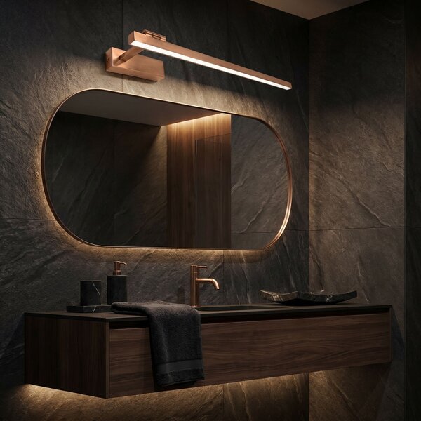 Bathroom LED wall sconce SWE038-1W 60cm BRUSH COPPER