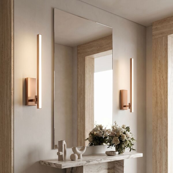 Bathroom LED wall sconce SWE038-1W 60cm BRUSH COPPER