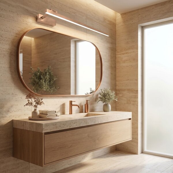 Bathroom LED wall sconce SWE039-1W 80cm BRUSH COPPER