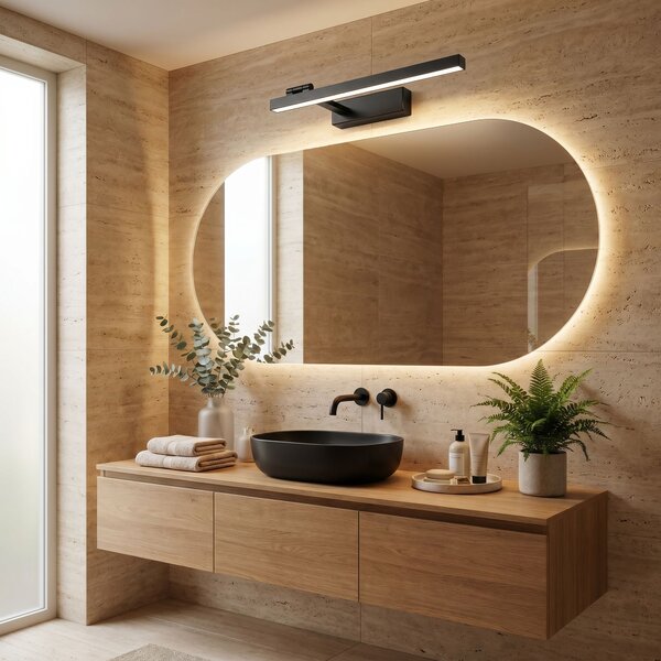Bathroom LED wall sconce SWE034-1W 40cm BLACK
