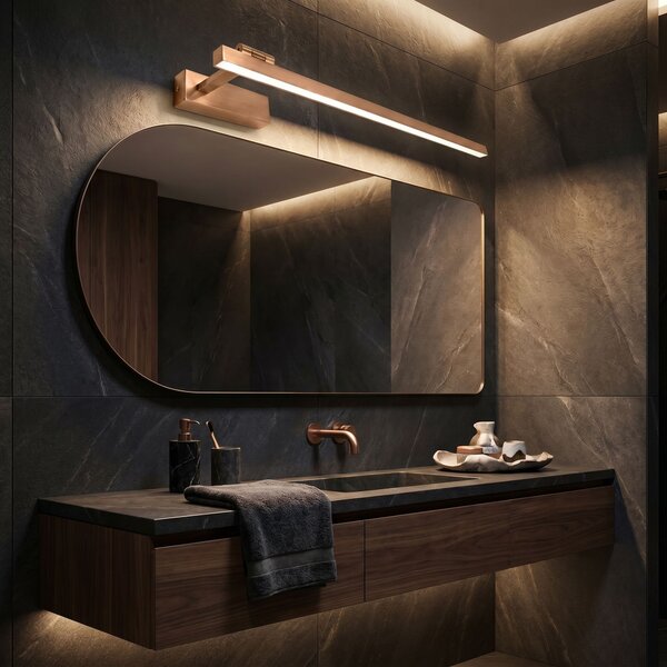 Bathroom LED wall sconce SWE039-1W 80cm BRUSH COPPER