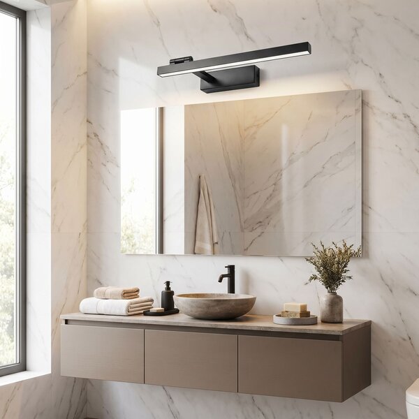Bathroom LED wall sconce SWE034-1W 40cm BLACK
