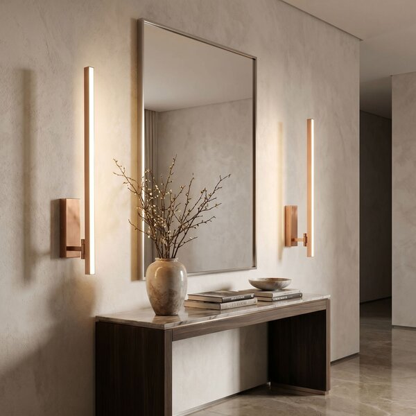 Bathroom LED wall sconce SWE039-1W 80cm BRUSH COPPER