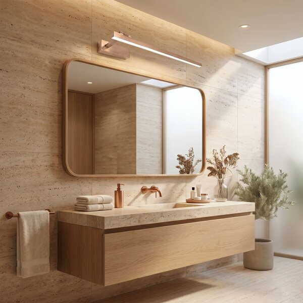 Bathroom LED wall sconce SWE038-1W 60cm BRUSH COPPER