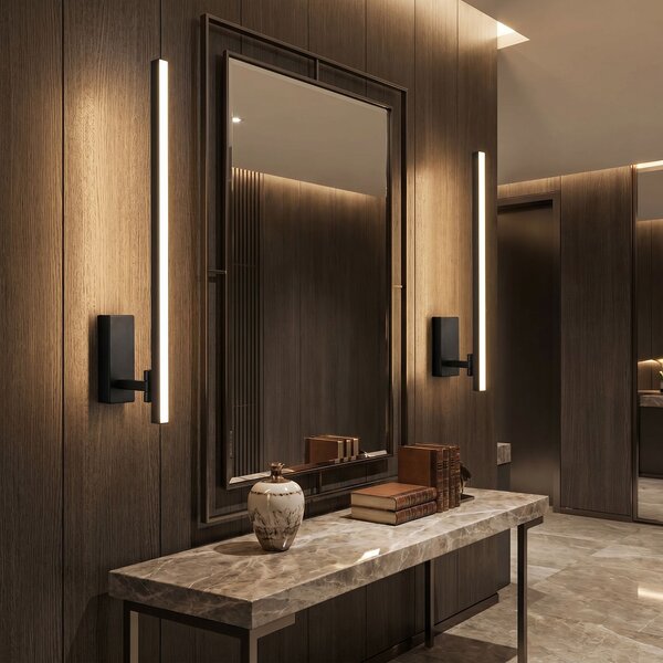 Bathroom LED wall sconce SWE036-1W 80cm BLACK