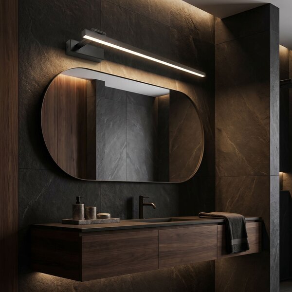 Bathroom LED wall sconce SWE036-1W 80cm BLACK