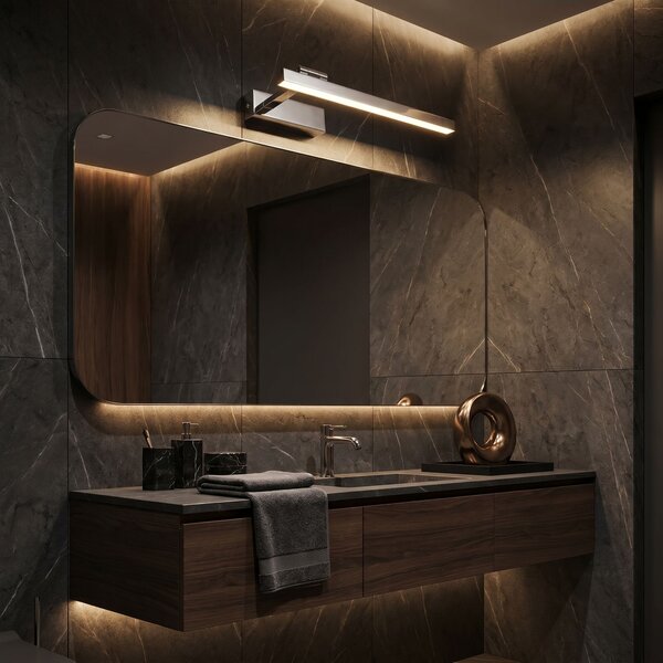 Bathroom LED wall sconce SWE028-1W 40cm CHROME