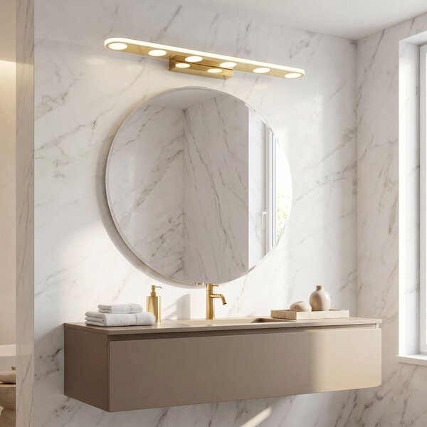 Bathroom LED wall sconce SWE057-W GOLD