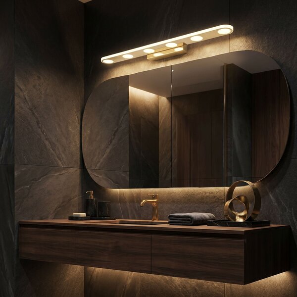 Bathroom LED wall sconce SWE057-W GOLD