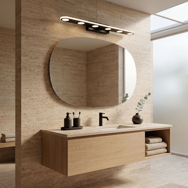 Bathroom LED wall sconce SWE055-W BLACK
