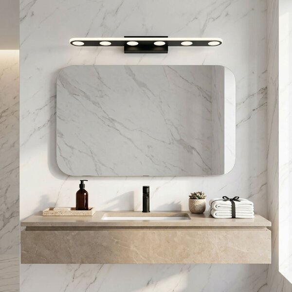 Bathroom LED wall sconce SWE055-W BLACK