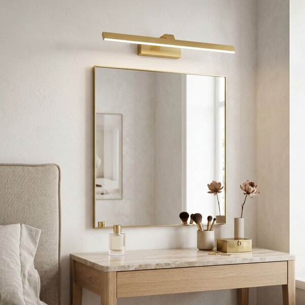 Bathroom LED wall sconce SWE008-1W 58cm BRUSH GOLD