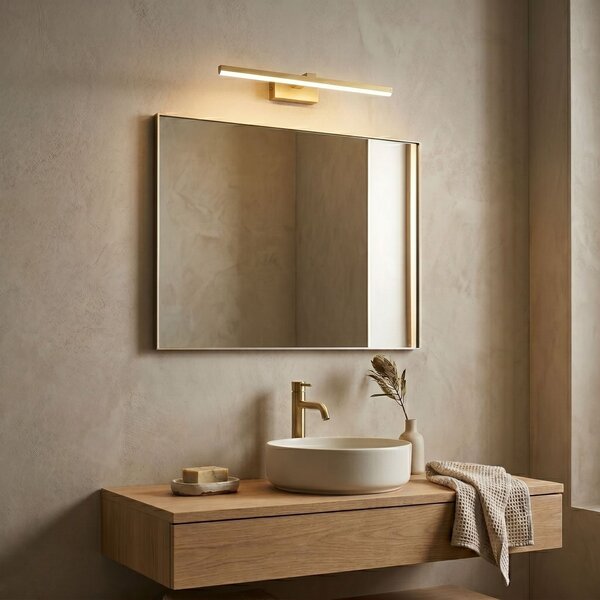 Bathroom LED wall sconce SWE008-1W 58cm BRUSH GOLD