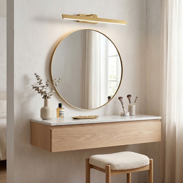 Bathroom LED wall sconce SWE008-1W 58cm BRUSH GOLD
