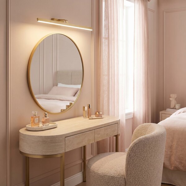 Bathroom LED wall sconce SWE009-1W 73cm BRUSH GOLD