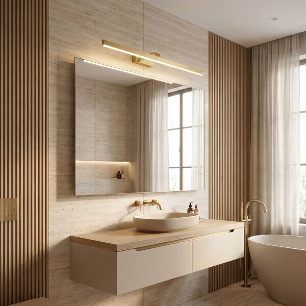 Bathroom LED wall sconce SWE009-1W 73cm BRUSH GOLD