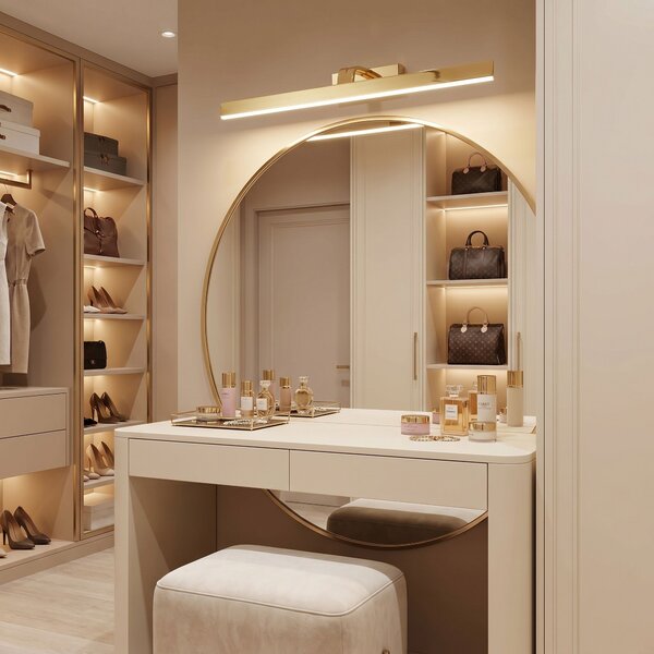 Bathroom LED wall sconce SWE006-1W 73cm GOLD