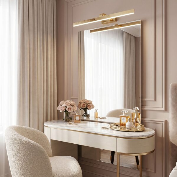 Bathroom LED wall sconce SWE006-1W 73cm GOLD