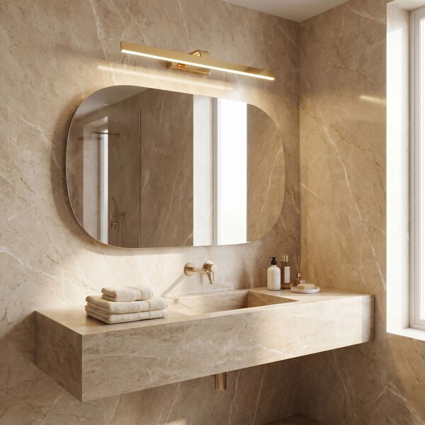 Bathroom LED wall sconce SWE006-1W 73cm GOLD
