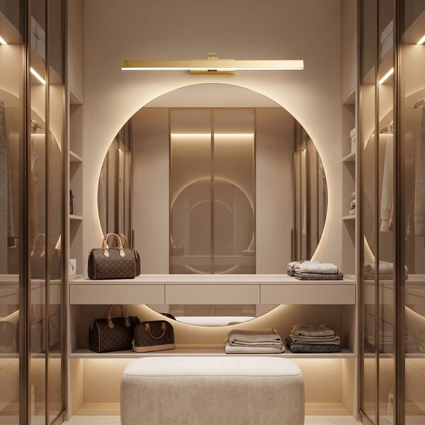 Bathroom LED wall sconce SWE005-1W 58cm GOLD
