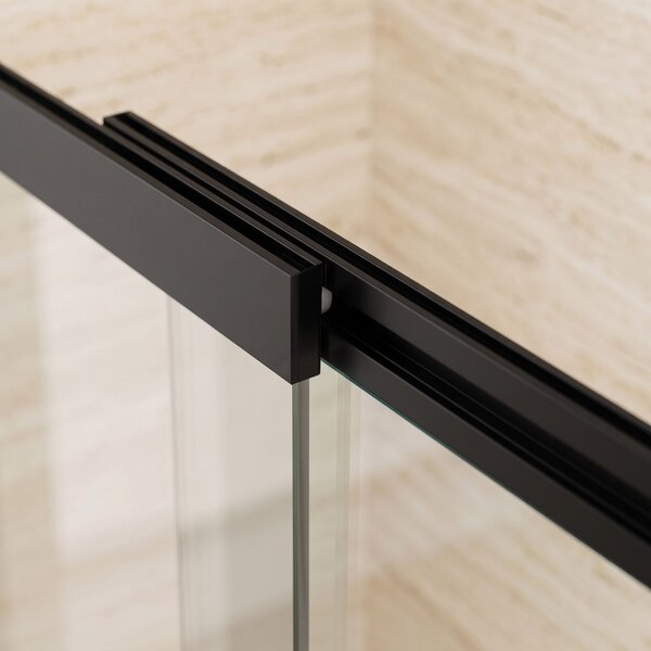 Sliding bathtub screen REA Dario Black 100