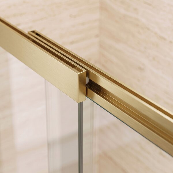 Sliding bathtub screen REA Dario Brush Gold 100