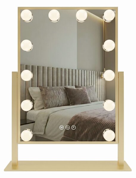 Mirror LED STYLE L.Gold 30x40
