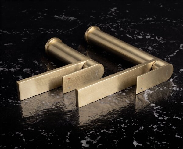 Bathroom faucet Rea Hunter Brush Gold Low