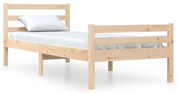 Bed Frame without Mattress Solid Wood 75x190 cm Small Single Small Single