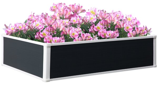Outsunny Garden Raised Bed Planter Grow Containers for Outdoor Patio Plant Flower Vegetable Pot PP 120 x 90 x 30 cm