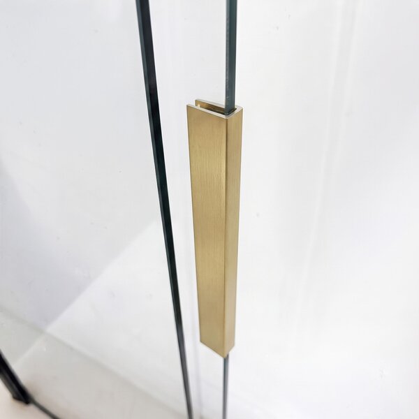 Sliding bathtub screen REA Dario Brush Gold 100