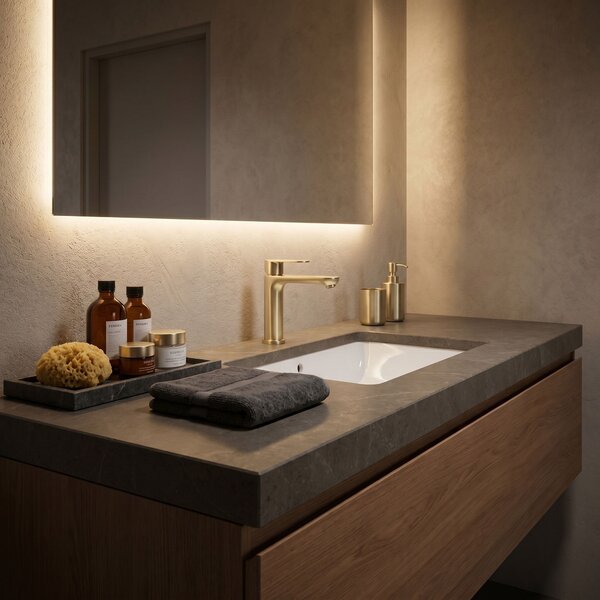 Bathroom faucet Rea Logan Brush Gold