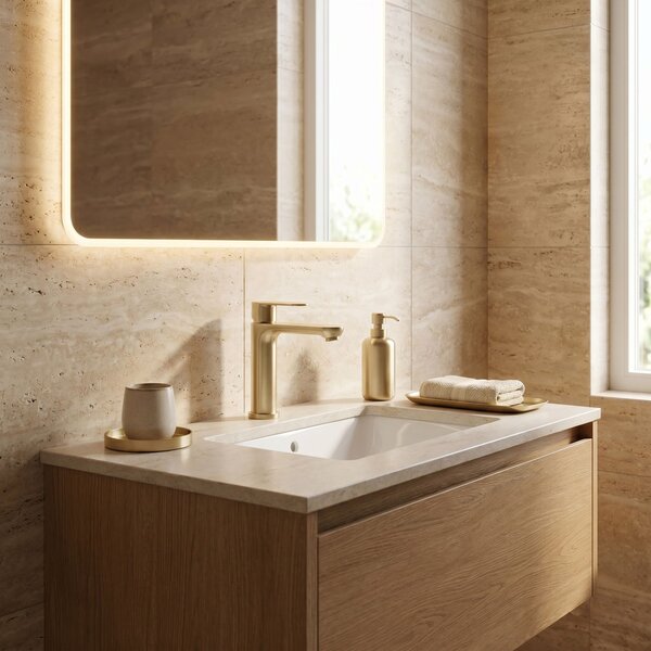 Bathroom faucet Rea Logan Brush Gold